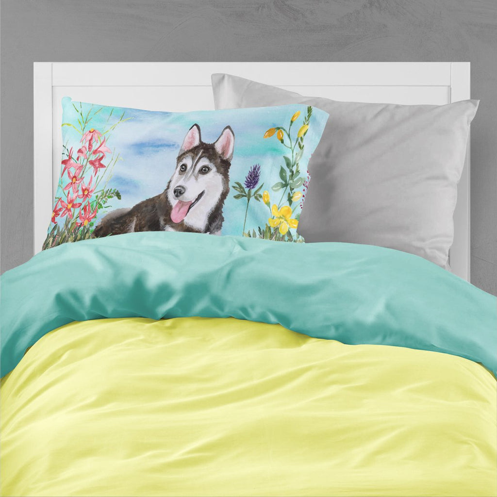 Siberian Husky #2 Spring Standard Pillowcase Lightweight Super Soft Easy Care Decorative Artwork Pillowcase, Standard