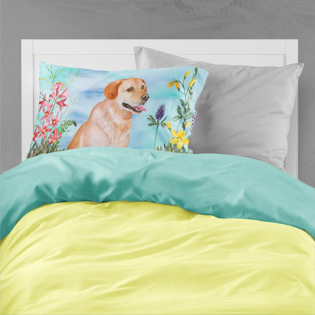 Labrador Retriever Spring Standard Pillowcase Lightweight Super Soft Easy Care Decorative Artwork Pillowcase, Standard