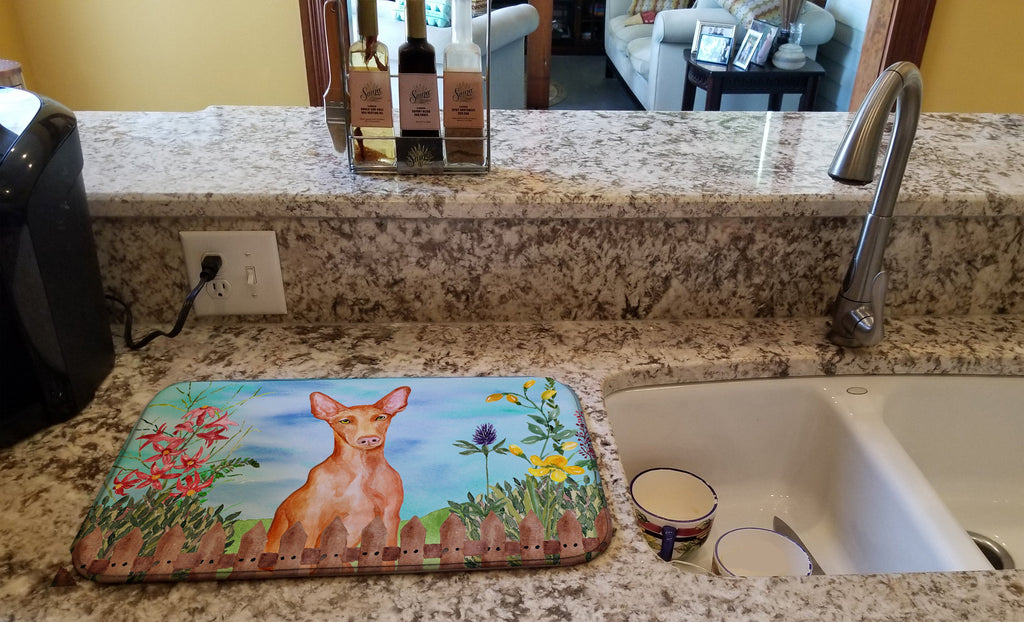 Pharaoh Hound Spring Dish Drying Mat Absorbent Dish Drying Mat Pad for Kitchen Counter Dish Drainer Mat for Countertop, 14 x 21", Multicolor