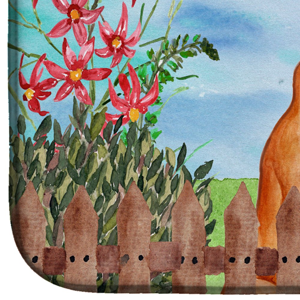Pharaoh Hound Spring Dish Drying Mat Absorbent Dish Drying Mat Pad for Kitchen Counter Dish Drainer Mat for Countertop, 14 x 21", Multicolor