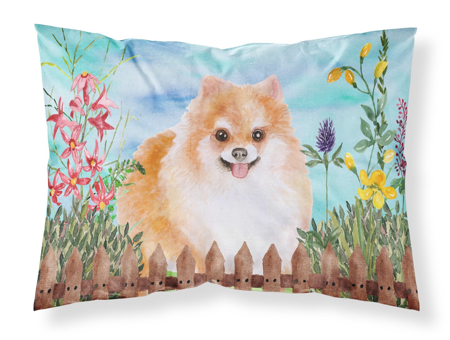 Pomeranian #2 Spring Standard Pillowcase Lightweight Super Soft Easy Care Decorative Artwork Pillowcase, Standard