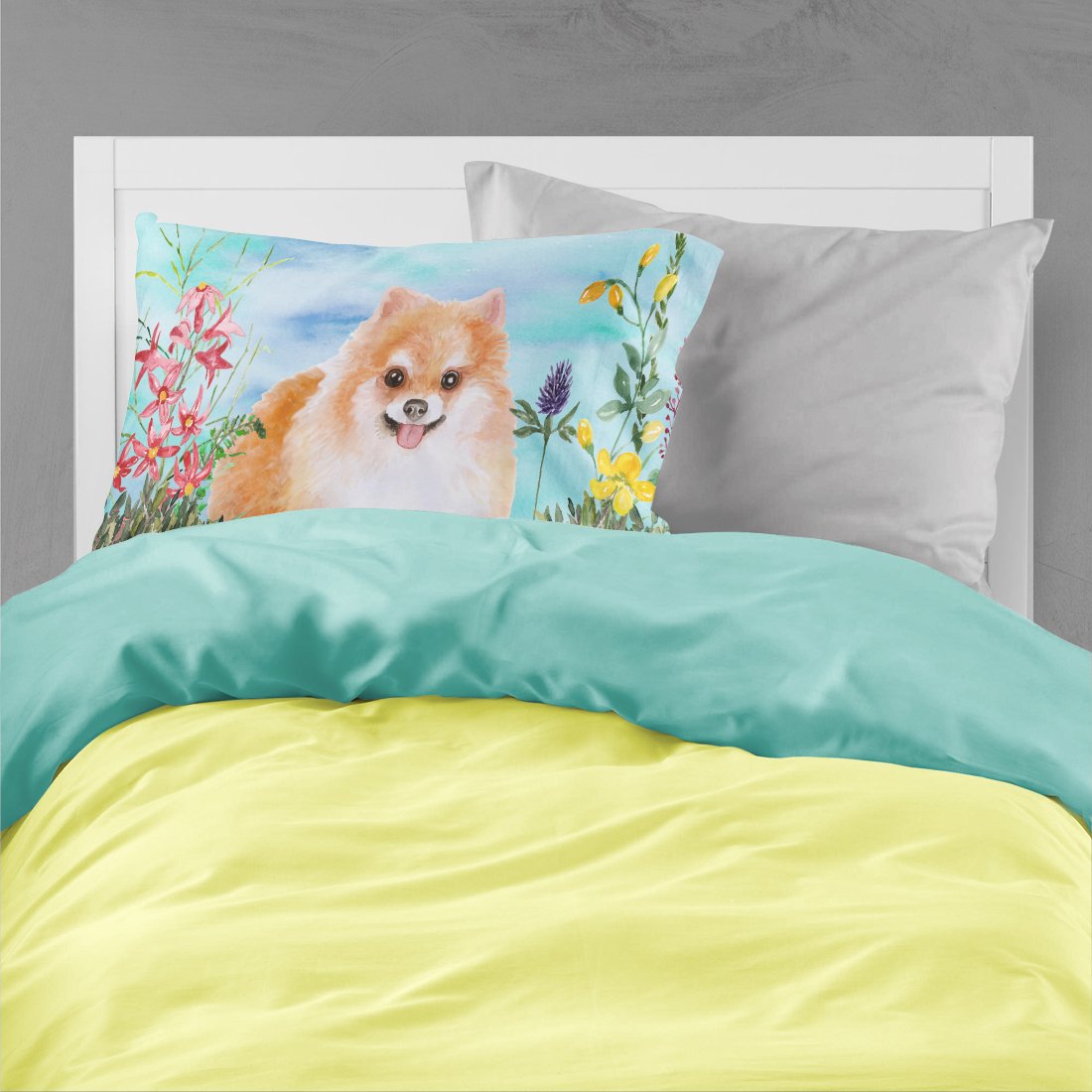 Pomeranian #2 Spring Standard Pillowcase Lightweight Super Soft Easy Care Decorative Artwork Pillowcase, Standard