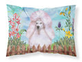 White Standard Poodle Spring Standard Pillowcase Lightweight Super Soft Easy Care Decorative Artwork Pillowcase, Standard