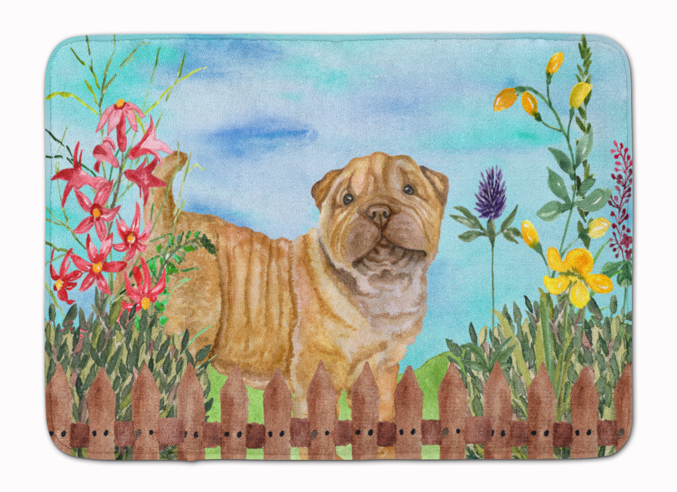 Shar Pei Puppy Spring Memory Foam Kitchen Mat Machine Washable Anti-Fatigue Cushion Comfort Bath or Kitchen Rug