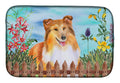 Sheltie Spring Dish Drying Mat Absorbent Dish Drying Mat Pad for Kitchen Counter Dish Drainer Mat for Countertop, 14 x 21", Multicolor