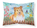 Sheltie Spring Standard Pillowcase Lightweight Super Soft Easy Care Decorative Artwork Pillowcase, Standard