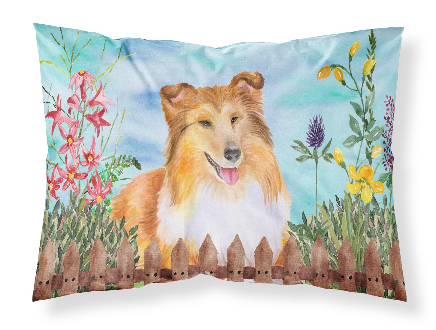 Sheltie Spring Standard Pillowcase Lightweight Super Soft Easy Care Decorative Artwork Pillowcase, Standard