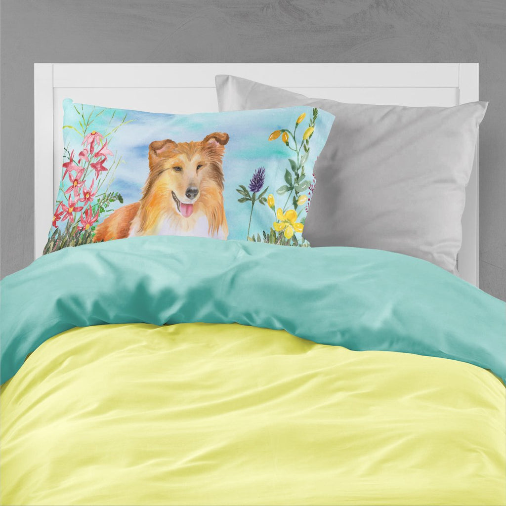 Sheltie Spring Standard Pillowcase Lightweight Super Soft Easy Care Decorative Artwork Pillowcase, Standard