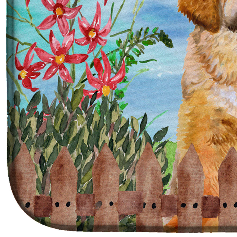 Tibetan Mastiff Spring Dish Drying Mat Absorbent Dish Drying Mat Pad for Kitchen Counter Dish Drainer Mat for Countertop, 14 x 21", Multicolor