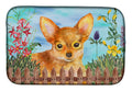 Toy Terrier Spring Dish Drying Mat Absorbent Dish Drying Mat Pad for Kitchen Counter Dish Drainer Mat for Countertop, 14 x 21", Multicolor