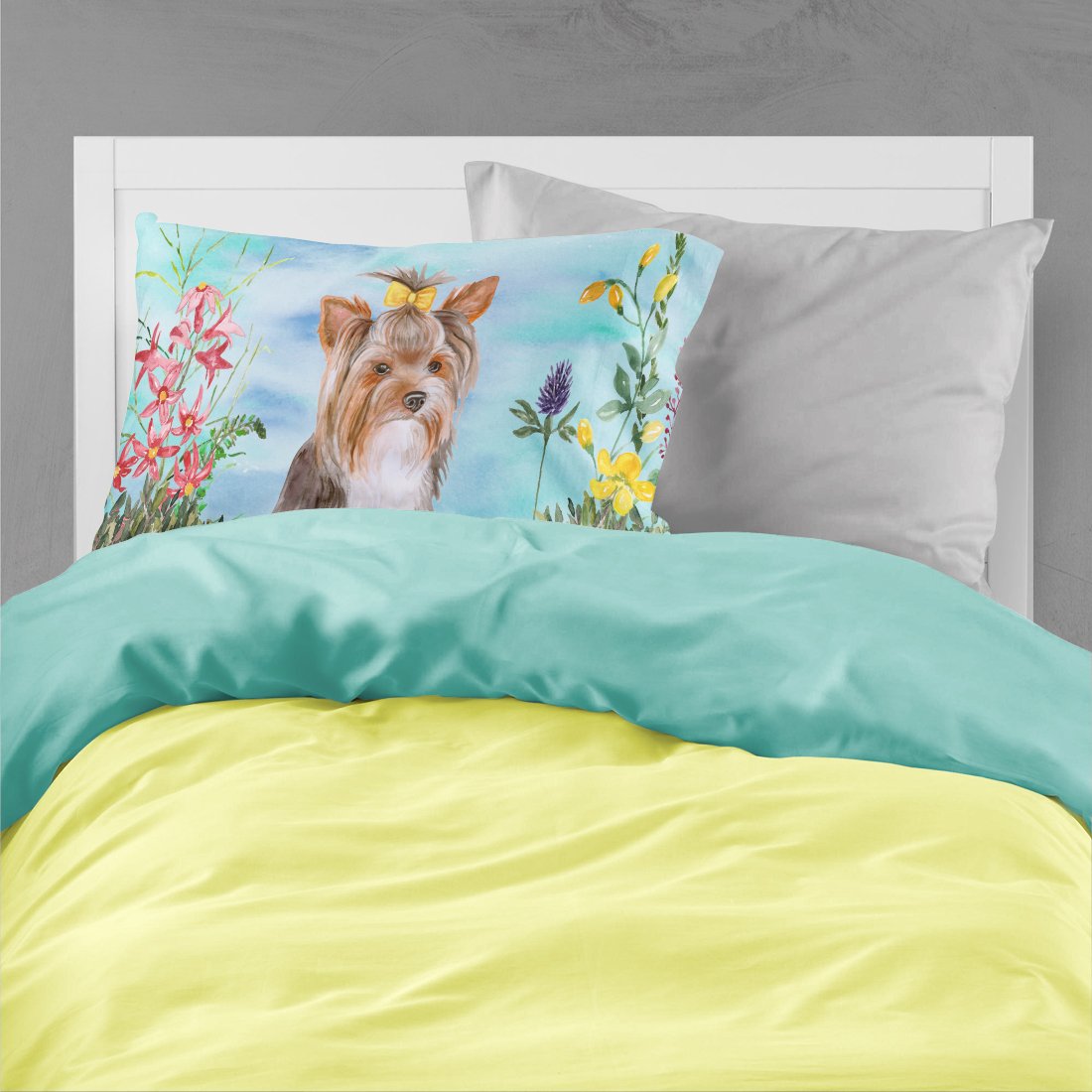 Yorkshire Terrier #2 Spring Standard Pillowcase Lightweight Super Soft Easy Care Decorative Artwork Pillowcase, Standard
