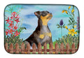 Miniature Pinscher #2 Spring Dish Drying Mat Absorbent Dish Drying Mat Pad for Kitchen Counter Dish Drainer Mat for Countertop, 14 x 21", Multicolor