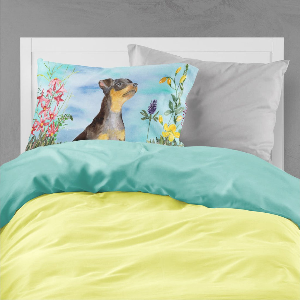 Miniature Pinscher #2 Spring Standard Pillowcase Lightweight Super Soft Easy Care Decorative Artwork Pillowcase, Standard