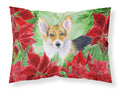Pembroke Corgi Poinsettas Standard Pillowcase Lightweight Super Soft Easy Care Decorative Artwork Pillowcase, Standard