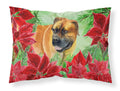 Boerboel Mastiff Poinsettas Standard Pillowcase Lightweight Super Soft Easy Care Decorative Artwork Pillowcase, Standard