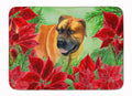 Boerboel Mastiff Poinsettas Memory Foam Kitchen Mat Machine Washable Anti-Fatigue Cushion Comfort Bath or Kitchen Rug