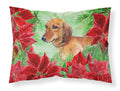 Dachshund Poinsettas Standard Pillowcase Lightweight Super Soft Easy Care Decorative Artwork Pillowcase, Standard