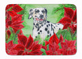 Dalmatian Poinsettas Memory Foam Kitchen Mat Machine Washable Anti-Fatigue Cushion Comfort Bath or Kitchen Rug