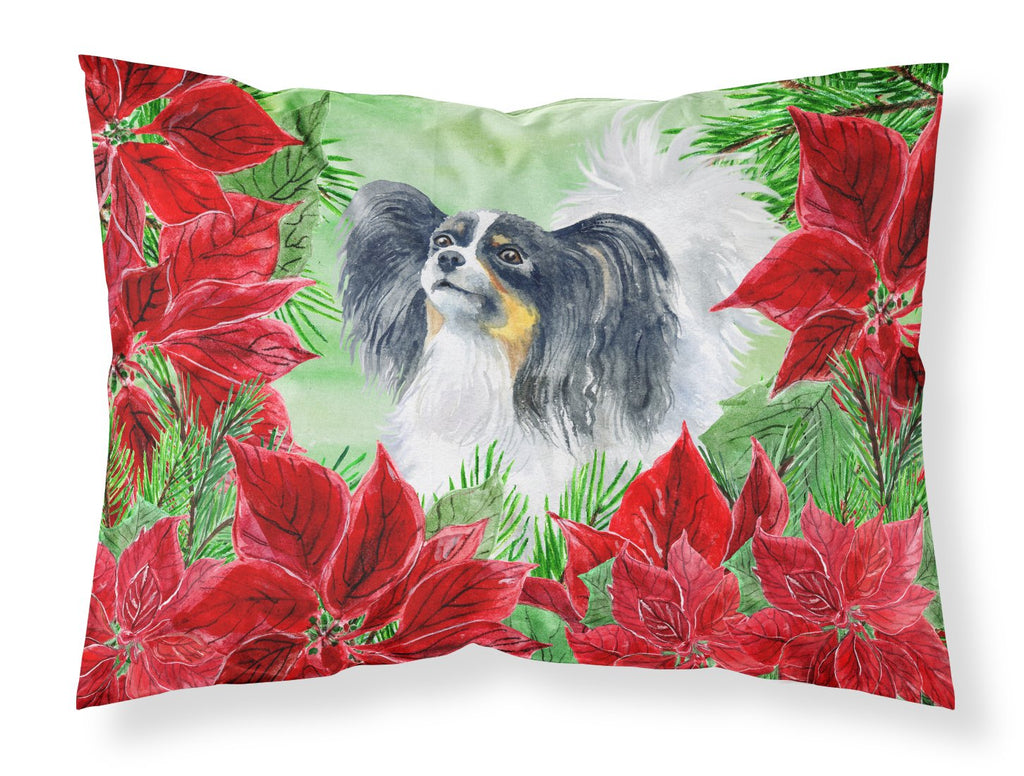 Papillon Poinsettas Standard Pillowcase Lightweight Super Soft Easy Care Decorative Artwork Pillowcase, Standard