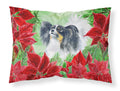 Papillon Poinsettas Standard Pillowcase Lightweight Super Soft Easy Care Decorative Artwork Pillowcase, Standard