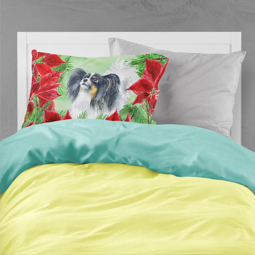 Papillon Poinsettas Standard Pillowcase Lightweight Super Soft Easy Care Decorative Artwork Pillowcase, Standard