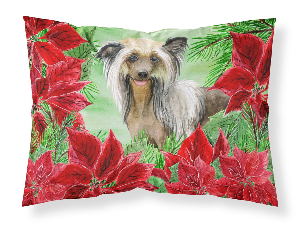 Chinese Crested Poinsettas Standard Pillowcase Lightweight Super Soft Easy Care Decorative Artwork Pillowcase, Standard
