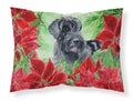Giant Schnauzer Poinsettas Standard Pillowcase Lightweight Super Soft Easy Care Decorative Artwork Pillowcase, Standard