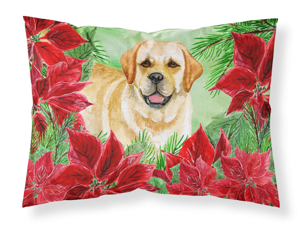 Golden Retriever Poinsettas Standard Pillowcase Lightweight Super Soft Easy Care Decorative Artwork Pillowcase, Standard
