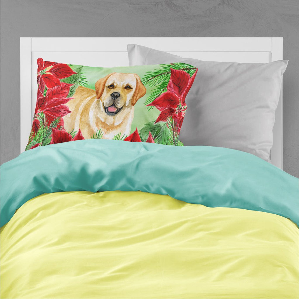 Golden Retriever Poinsettas Standard Pillowcase Lightweight Super Soft Easy Care Decorative Artwork Pillowcase, Standard