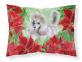 Poodle Poinsettas Standard Pillowcase Lightweight Super Soft Easy Care Decorative Artwork Pillowcase, Standard