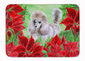 Poodle Poinsettas Memory Foam Kitchen Mat Machine Washable Anti-Fatigue Cushion Comfort Bath or Kitchen Rug