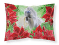 Shih Tzu Poinsettas Standard Pillowcase Lightweight Super Soft Easy Care Decorative Artwork Pillowcase, Standard
