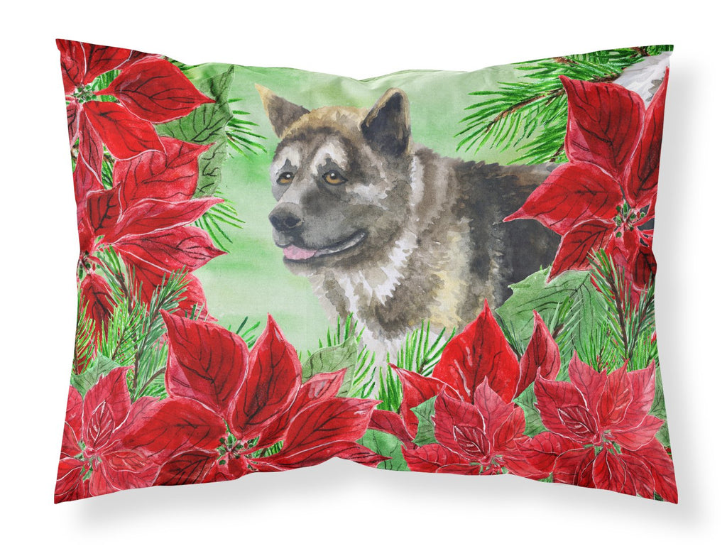 American Akita Poinsettas Standard Pillowcase Lightweight Super Soft Easy Care Decorative Artwork Pillowcase, Standard