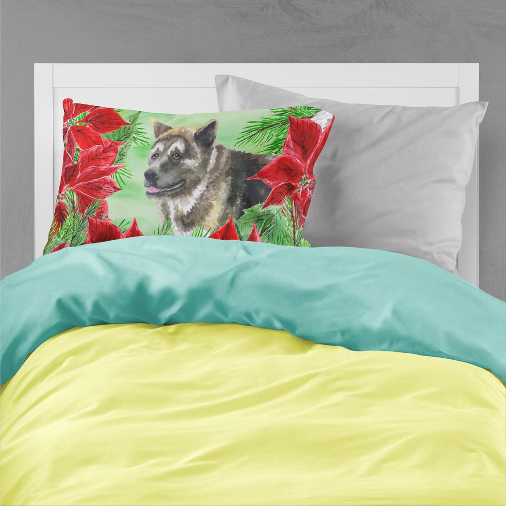 American Akita Poinsettas Standard Pillowcase Lightweight Super Soft Easy Care Decorative Artwork Pillowcase, Standard
