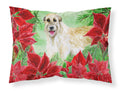 Irish Wolfhound Poinsettas Standard Pillowcase Lightweight Super Soft Easy Care Decorative Artwork Pillowcase, Standard