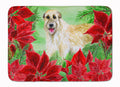 Irish Wolfhound Poinsettas Memory Foam Kitchen Mat Machine Washable Anti-Fatigue Cushion Comfort Bath or Kitchen Rug