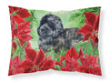 Newfoundland Poinsettas Standard Pillowcase Lightweight Super Soft Easy Care Decorative Artwork Pillowcase, Standard