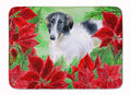 Borzoi Poinsettas Memory Foam Kitchen Mat Machine Washable Anti-Fatigue Cushion Comfort Bath or Kitchen Rug