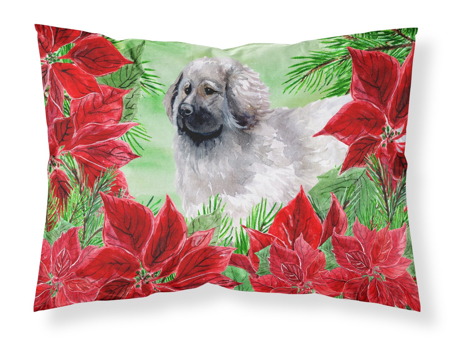 Moscow Watchdog Poinsettas Standard Pillowcase Lightweight Super Soft Easy Care Decorative Artwork Pillowcase, Standard