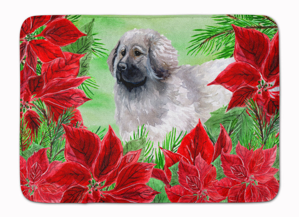 Moscow Watchdog Poinsettas Memory Foam Kitchen Mat Machine Washable Anti-Fatigue Cushion Comfort Bath or Kitchen Rug