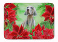 Weimaraner Poinsettas Memory Foam Kitchen Mat Machine Washable Anti-Fatigue Cushion Comfort Bath or Kitchen Rug
