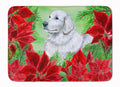 Maremma Sheepdog Poinsettas Memory Foam Kitchen Mat Machine Washable Anti-Fatigue Cushion Comfort Bath or Kitchen Rug