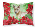 Thai Ridgeback Poinsettas Standard Pillowcase Lightweight Super Soft Easy Care Decorative Artwork Pillowcase, Standard