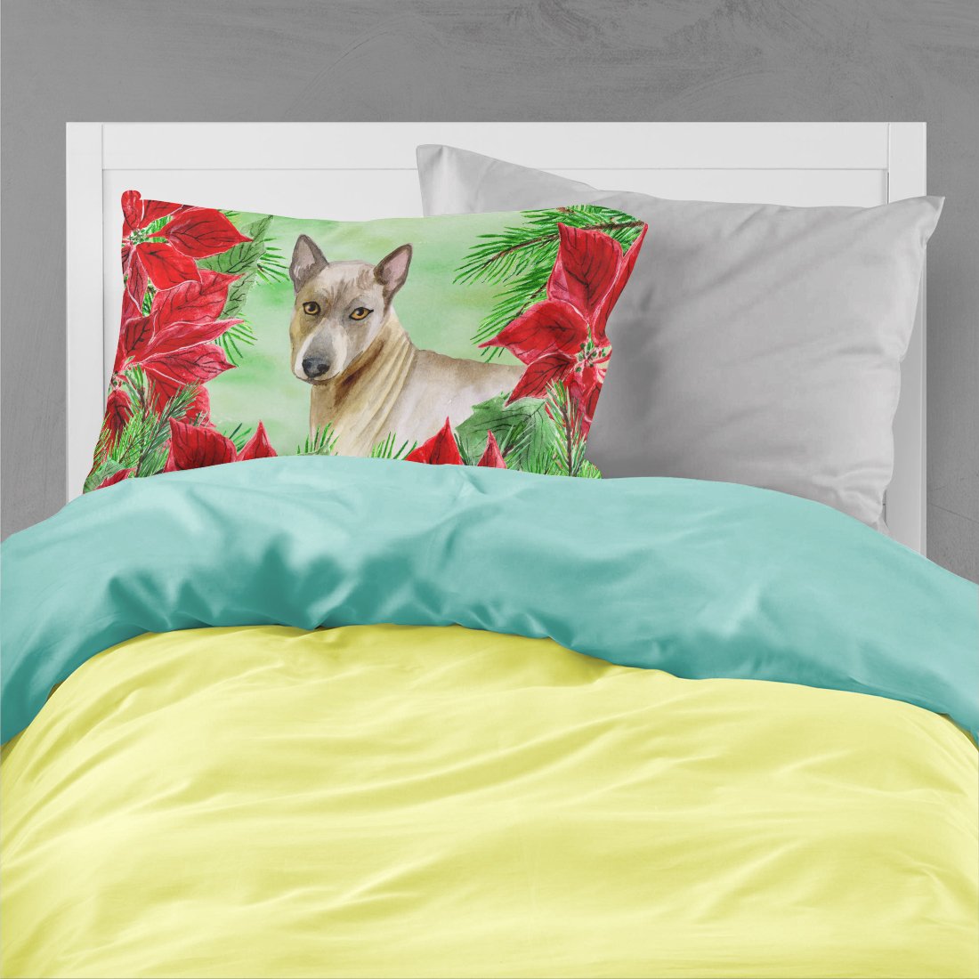 Thai Ridgeback Poinsettas Standard Pillowcase Lightweight Super Soft Easy Care Decorative Artwork Pillowcase, Standard