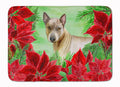 Thai Ridgeback Poinsettas Memory Foam Kitchen Mat Machine Washable Anti-Fatigue Cushion Comfort Bath or Kitchen Rug