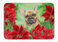 French Bulldog Poinsettas Memory Foam Kitchen Mat Machine Washable Anti-Fatigue Cushion Comfort Bath or Kitchen Rug