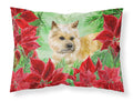 Cairn Terrier Poinsettas Standard Pillowcase Lightweight Super Soft Easy Care Decorative Artwork Pillowcase, Standard