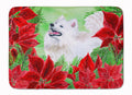 Samoyed Poinsettas Memory Foam Kitchen Mat Machine Washable Anti-Fatigue Cushion Comfort Bath or Kitchen Rug
