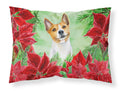 Basenji Poinsettas Standard Pillowcase Lightweight Super Soft Easy Care Decorative Artwork Pillowcase, Standard