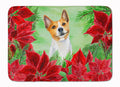 Basenji Poinsettas Memory Foam Kitchen Mat Machine Washable Anti-Fatigue Cushion Comfort Bath or Kitchen Rug